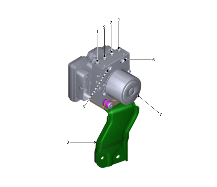 Hyundai Venue. ABS Control Module. Components and components location