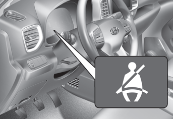 Hyundai Venue. Seat Belt Warning Light