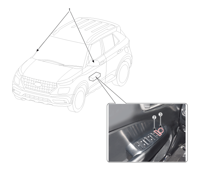 Hyundai Venue. Components and components location