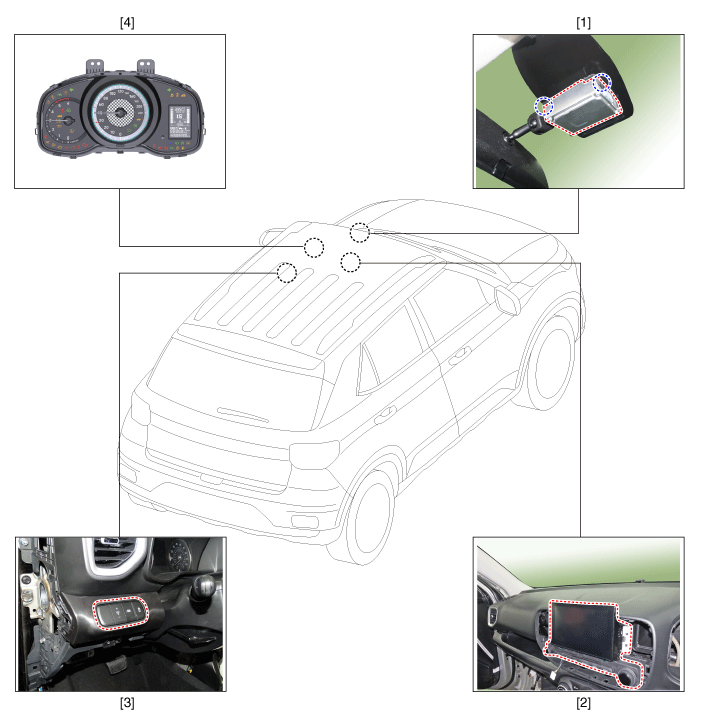 Hyundai Venue. Components and components location