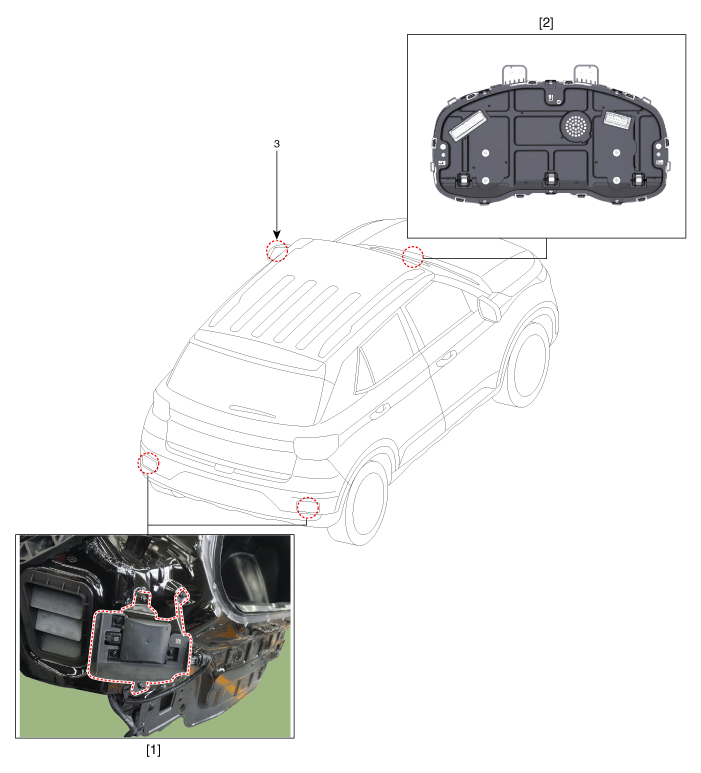 Hyundai Venue. Components and components location