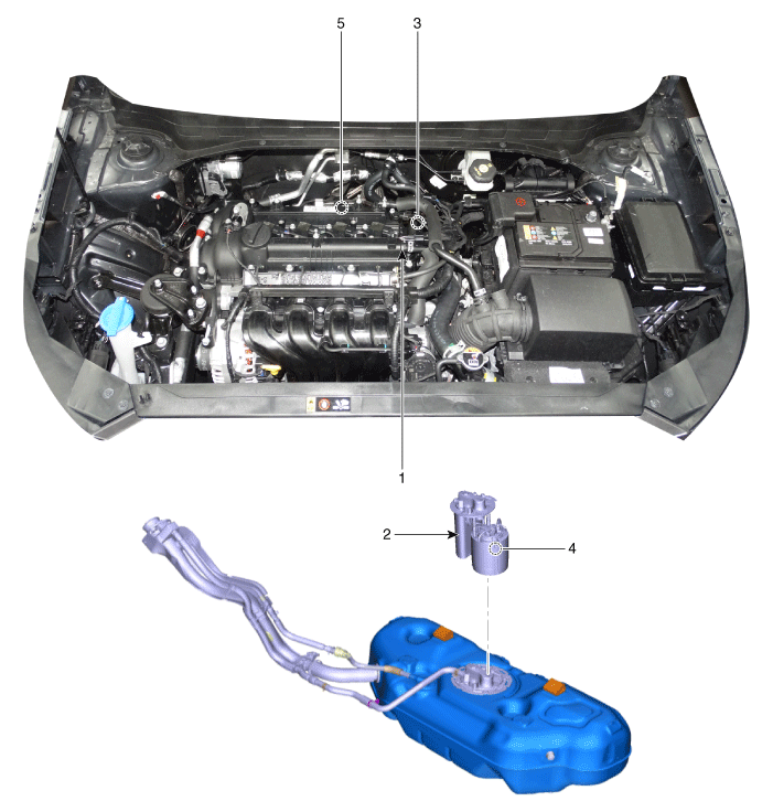 Hyundai Venue. Components and components location