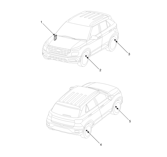 Hyundai Venue. Components and components location