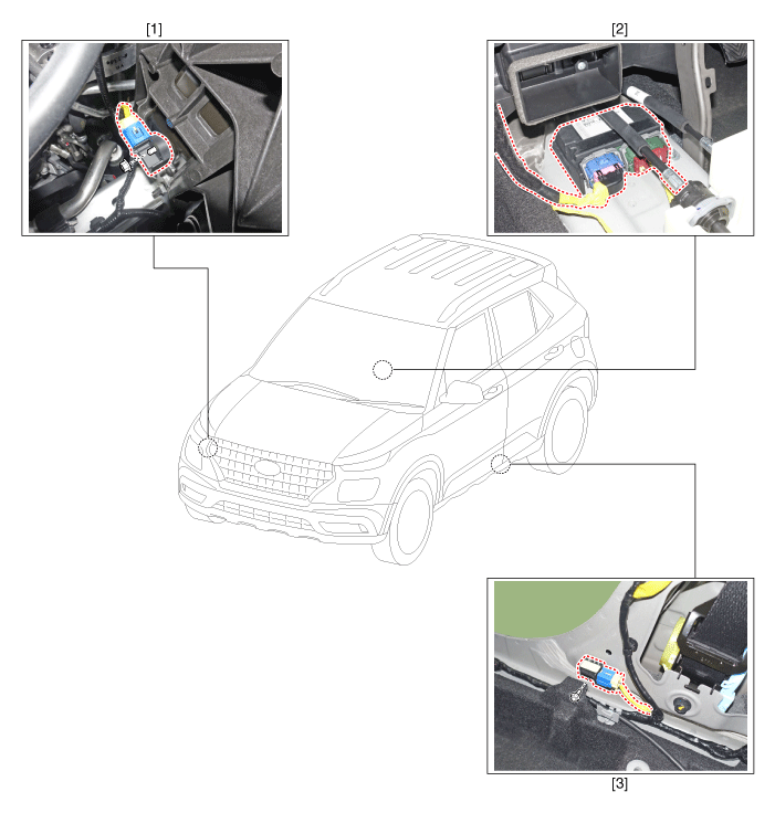 Hyundai Venue. Components and components location