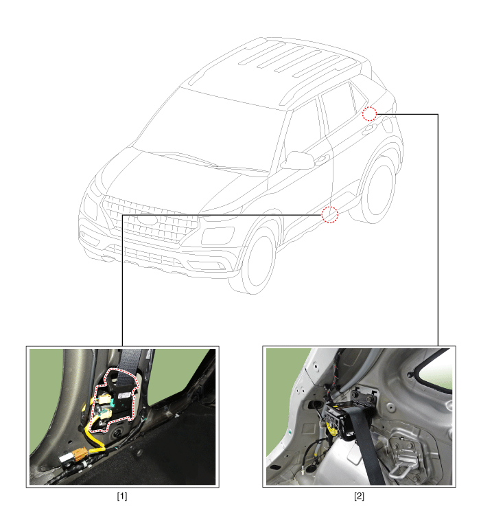 Hyundai Venue. Components and components location