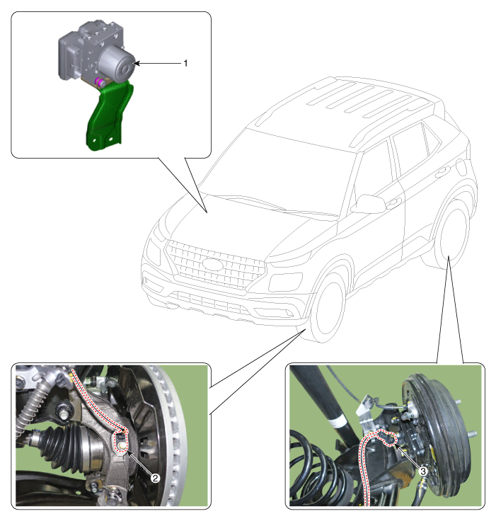 Hyundai Venue. Components and components location