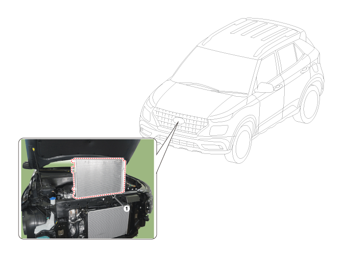 Hyundai Venue. Condenser. Components and components location