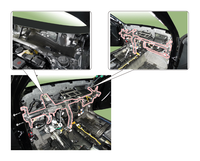 Hyundai Venue. Cowl Cross Bar Assembly. Components and components location