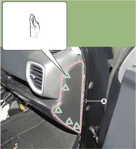 Hyundai Venue. Crash Pad Side Cover. Repair procedures