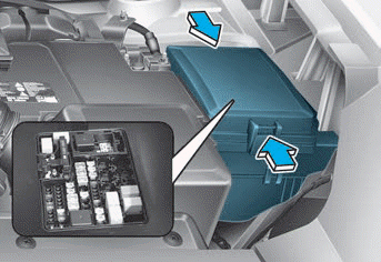 Hyundai Venue. Engine compartment fuse panel