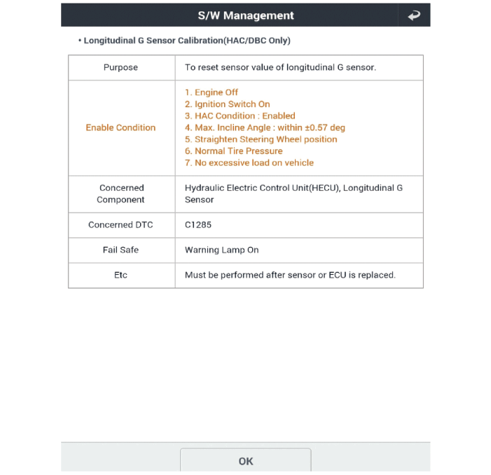 Hyundai Venue. ESP Control Module. Repair procedures