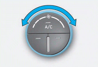 Hyundai Venue. Fan speed control, Air conditioning, OFF mode