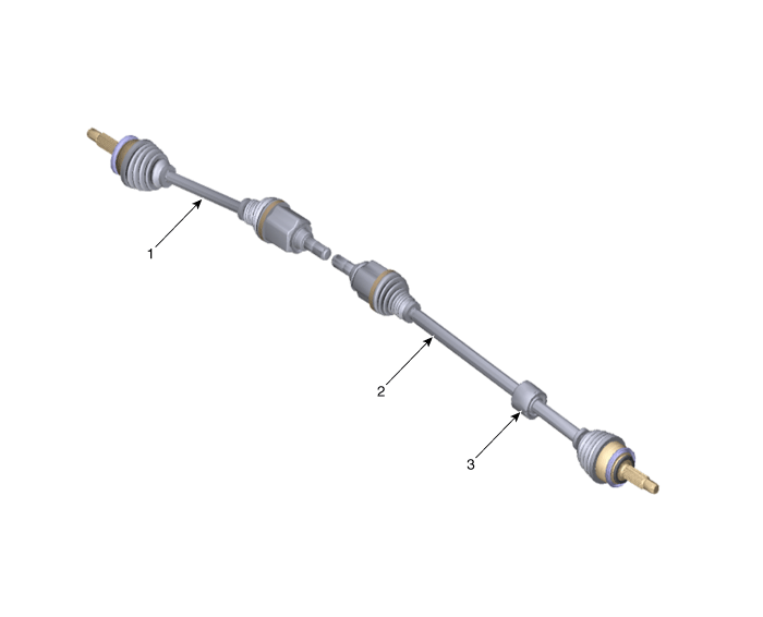 Hyundai Venue. Front Driveshaft. Components and components location