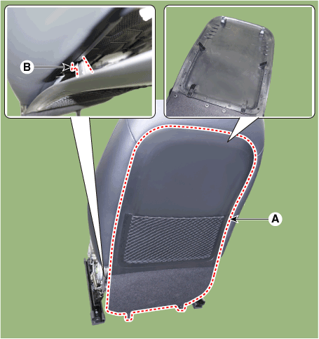 Hyundai Venue. Front Seat Back Cover. Repair procedures