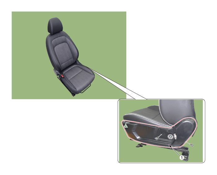 Hyundai Venue. Front Seat Shield Outer Cover. Components and components location