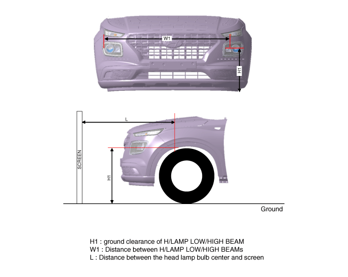 Hyundai Venue. Head Lamps. Repair procedures