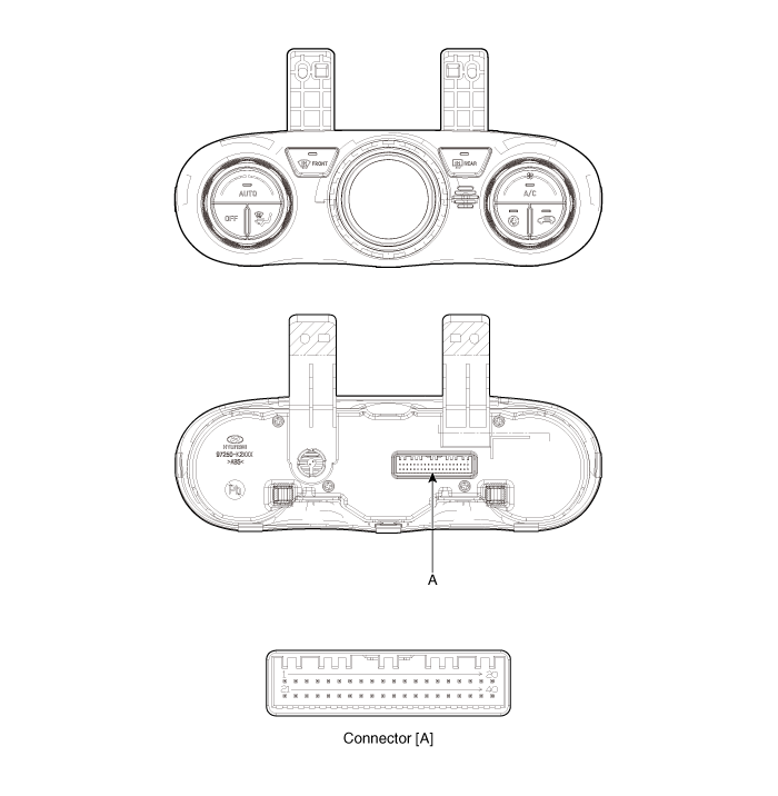 Hyundai Venue. Heater & A/C Control Unit (DATC). Components and components location