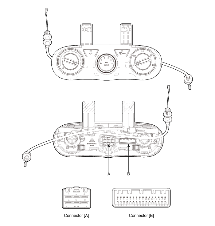 Hyundai Venue. Heater & A/C Control Unit (Manual). Components and components location