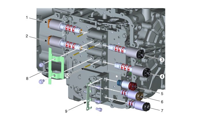 Hyundai Venue. Line Pressure Control Solenoid Valve (LINE_VFS). Components and components location