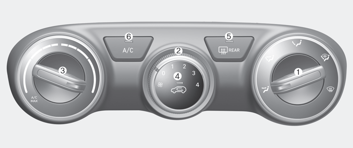 Hyundai Venue. Manual Climate Control System