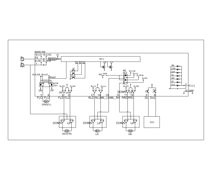 Hyundai Venue. Power Window Switch. Schematic diagrams