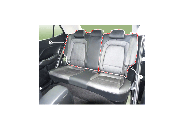 Hyundai Venue. Rear Seat Back Cover. Components and components location