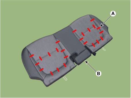 Hyundai Venue. Rear Seat Cushion Cover. Repair procedures