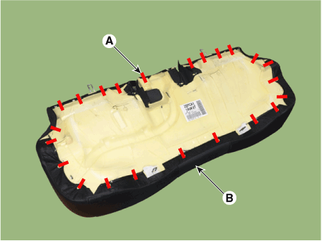 Hyundai Venue. Rear Seat Cushion Cover. Repair procedures