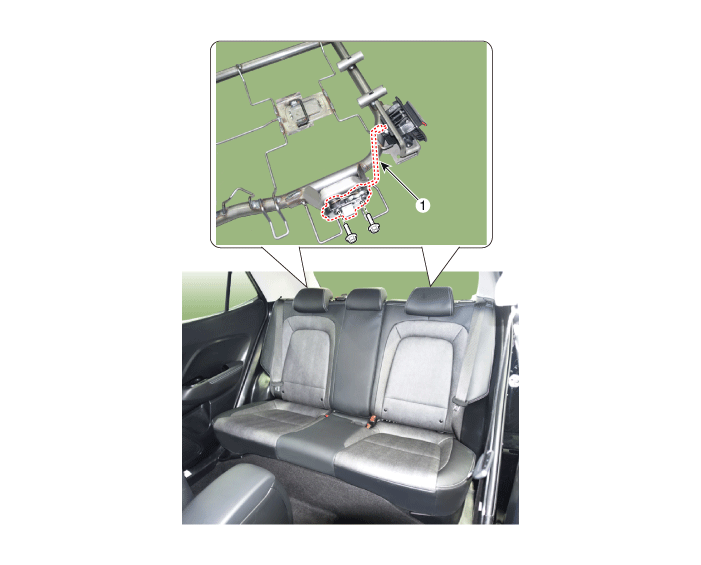Hyundai Venue. Rear Seat Latch. Components and components location