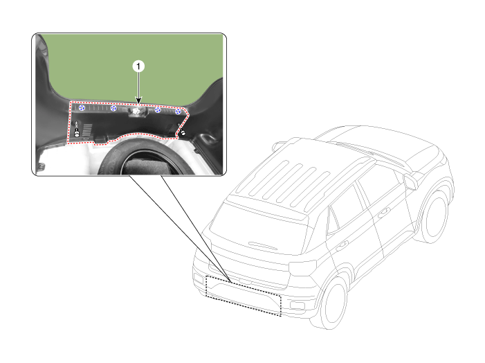 Hyundai Venue. Rear Transverse Trim. Components and components location