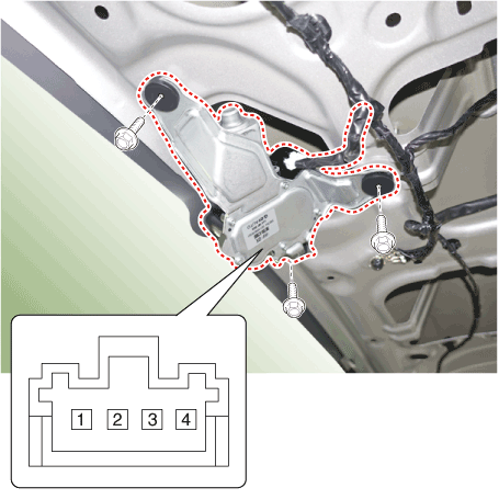 Hyundai Venue. Rear Wiper Motor. Repair procedures