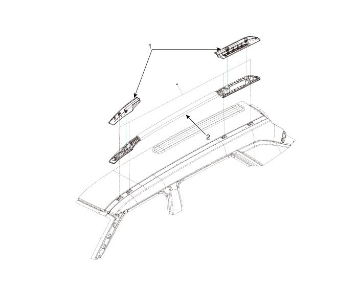 Hyundai Venue. Roof Rack. Components and components location