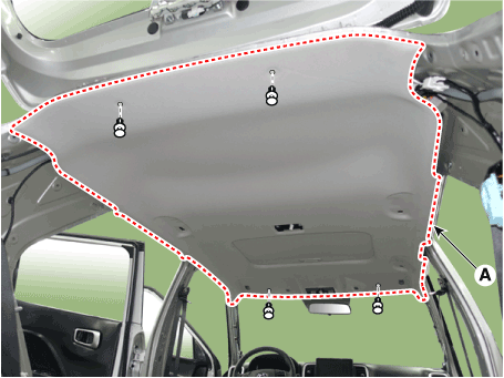 Hyundai Venue. Roof Trim Assembly. Repair procedures