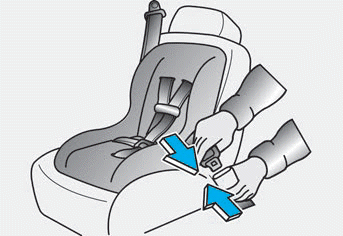 Hyundai Venue. Securing a child restraint with lap/ shoulder belt