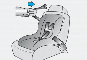 Hyundai Venue. Securing a child restraint with lap/ shoulder belt