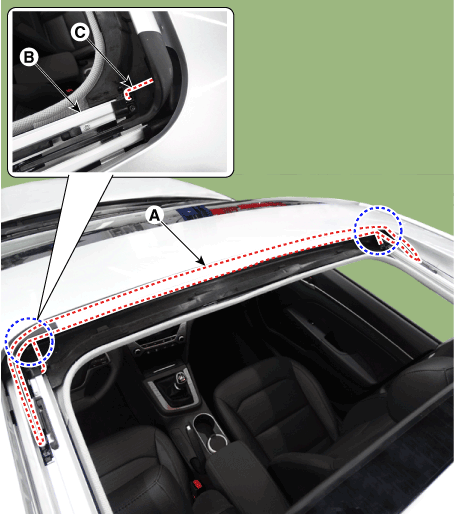 Hyundai Venue. Sunroof Deflector. Repair procedures