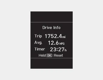 Hyundai Venue. Drive Info display
