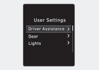 Hyundai Venue. User settings mode