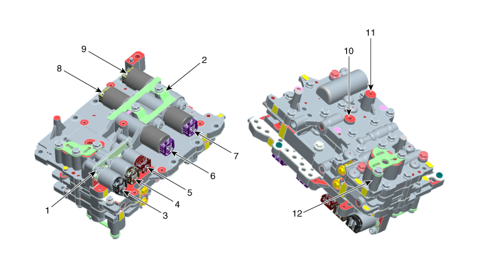 Hyundai Venue. Valve Body. Components and components location